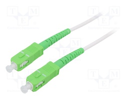 Fiber patch cord; OS2; SC/APC,both sides; 5m; LSZH; white