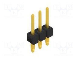 Connector: pin strips; pin header; male; PIN: 3; 2.54mm; THT; 1x3