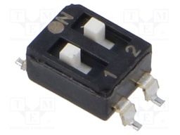 Switch: DIP-SWITCH; Poles number: 2; OFF-ON; 0.025A/24VDC; Pos: 2/2