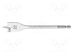 Drill bit; for wood; Ø: 22mm; L: 152mm; Blade tip shape: shovel