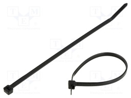 Cable tie; L: 142mm; W: 3.6mm; black; polyamide; 178N; Ømax: 35mm