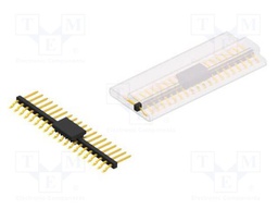 Connector: pin strips; pin header; male; PIN: 20; 2mm; SMT; 1x20