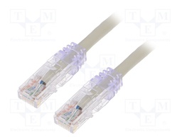 Patch cord; TX6™ PLUS,U/UTP; 6; stranded; Cu; LSZH; grey; Len: 1m