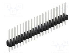 Connector: pin strips; pin header; male; PIN: 21; 1.27mm; THT; 1x21