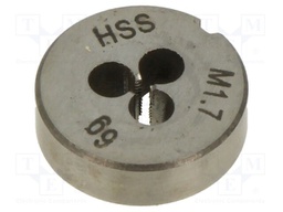Threading die; M1,7; 0.35; high speed steel; H: 5mm; Øout: 16mm