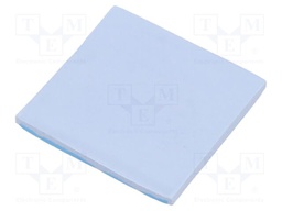 Tape: heat transfer; W: 30mm; L: 30mm; Thk: 3mm; 3.6W/mK; blue; 30kV