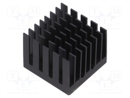 Heatsink: extruded; grilled; black; L: 25mm; W: 25mm; H: 19.5mm