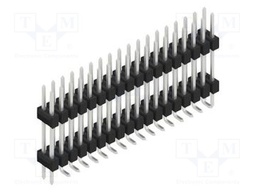 Connector: pin strips; pin header; male; PIN: 36; 2.54mm; SMT; 2x18