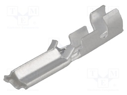 Socket for solder pin; crimped; for cable; silver plated; brass