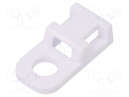 Cable tie holder; polyamide; UL94V-2; natural; Tie width: 5mm