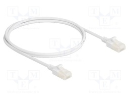 Patch cord; U/UTP; Cat: 6a; RJ45 plug,both sides; 1m; LSZH; white