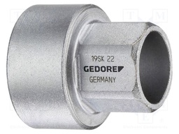 Socket; 6-angles,socket spanner; 22mm; Socket size: 18.9mm