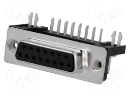 D-Sub; PIN: 15; socket; female; with filter,10,29mm standard; THT