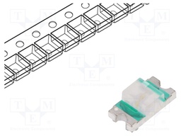 LED; SMD; 1206; blue; 100÷150mcd; 3.2x1.6x1.1mm; 140°; 2.8÷3.6V