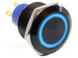 Switch: vandal resistant; SPDT; 3A/250VAC; IP67; ON-(ON); blue; 3V