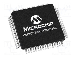 IC: dsPIC microcontroller; 64kB; 64kBSRAM; TQFP64; 3÷3.6VDC; DSPIC