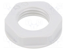 Nut; PG7; polystyrene; 19mm; light grey; -20÷70°C; Thread: PG