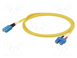 Fiber patch cord; OS1; SC-RJ,SC/UPC; 2m; 9/125um; LSZH; blue; IP20