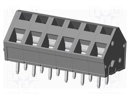Connector: PCB terminal block; terminal; angled 45°; on PCBs