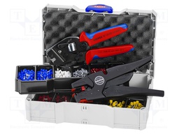Kit: for crimping push-on connectors, terminal crimping; case