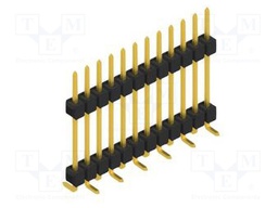 Connector: pin strips; pin header; male; PIN: 12; 2.54mm; SMT; 1x12