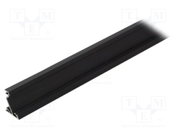 Profiles for LED modules; angular; black; L: 2m; aluminium; 30/60°