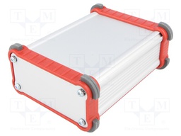 Enclosure: with panel; SECCO; X: 84mm; Y: 100mm; Z: 39mm; aluminium