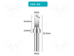 Tip; knife; 4mm; for soldering station; BK3500