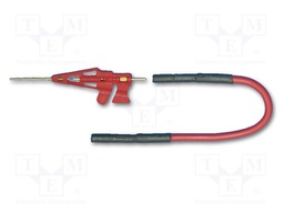 Probe accessories; Colour: red; Kit: cable,gripper x1