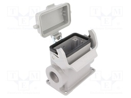 Enclosure: for rectangular connectors; Han; size 10B; with latch