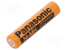 Re-battery: Ni-MH; AAA,R3; 1.2V; 750mAh