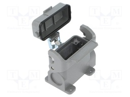 Enclosure: for Han connectors; Han A; size 10A; with latch; PG16