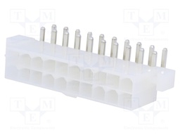 Socket; wire-board; male; MF42; 4.2mm; PIN: 20; THT; mounting holes