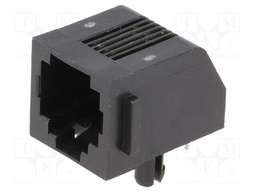 Socket; RJ11; PIN: 4; Cat: 3; shielded,with panel stop blockade