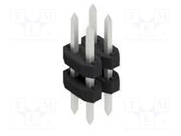 Connector: pin strips; pin header; male; PIN: 4; 2mm; THT; 2x2; 100V