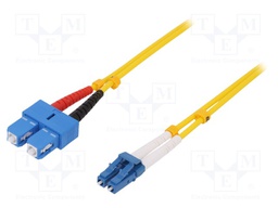Connector: fiber optic; patchcord; single mode duplex (SM); male