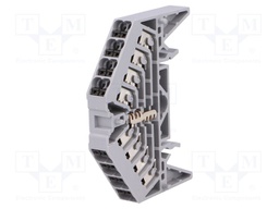 Splice terminal: rail; 1.5mm2; ways: 1; terminals: 16; grey; TS35x15