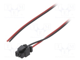 Plug socket; Len: 2.5m; 3A; 60VDC; Øcore: 0.14mm; Cores: 2; -5÷60°C