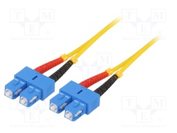 Connector: fiber optic; patchcord; single mode duplex (SM); male