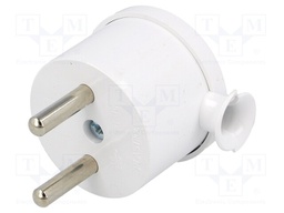 Connector: AC supply; plug; Layout: 2P; Type: round,MINI; white