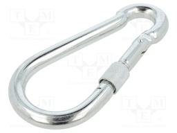 Snap hook; steel; for rope; 140mm; zinc; Size: 12mm