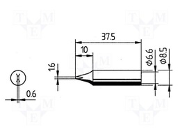 Tip; chisel; 1.6mm; for  soldering iron,for soldering station