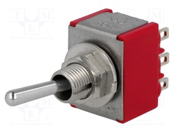 Switch: toggle; Pos: 3; 3P3T; ON-OFF-ON; 2A/250VAC; 5A/28VDC; IP40