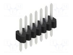 Connector: pin strips; pin header; male; PIN: 7; 1.27mm; THT; 1x7