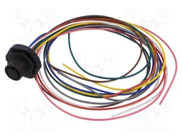 Connector: M12; socket; male; straight; with lead; PIN: 8; 0.34mm2