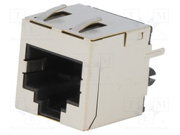 Socket; RJ45; PIN: 8; Cat: 6a; shielded; Layout: 8p8c; THT; straight