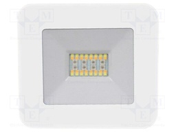 Lamp: LED flood light; 20W; 230VAC; 100°; 2700K,6400K; 30000h; IP65
