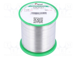 Soldering wire; Sn99,3Cu0,7; 1mm; 500g; lead free; Package: reel