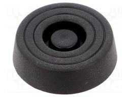Quick mounting foot; black; polyetylene; A: 10mm; B: 28.5mm; E: 14mm