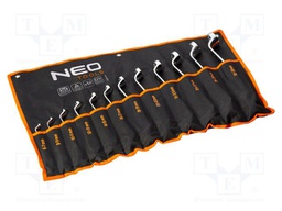 Wrench-set; box,bent; Chrom-vanadium steel; 12pcs; Kit: case